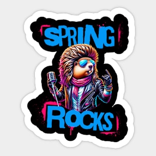 Spring Rocks Music Punk Rocker Print Sticker